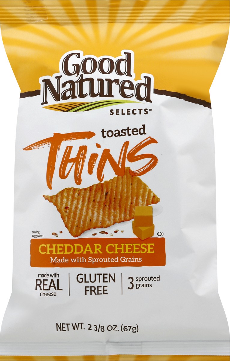 slide 9 of 9, Good Natured Cheddar Cheese Toasted Thins 2.375 oz, 2.375 oz