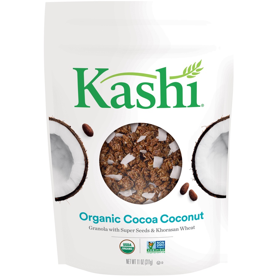slide 1 of 6, Kashi Organic Cocoa Coconut Granola, 11 oz