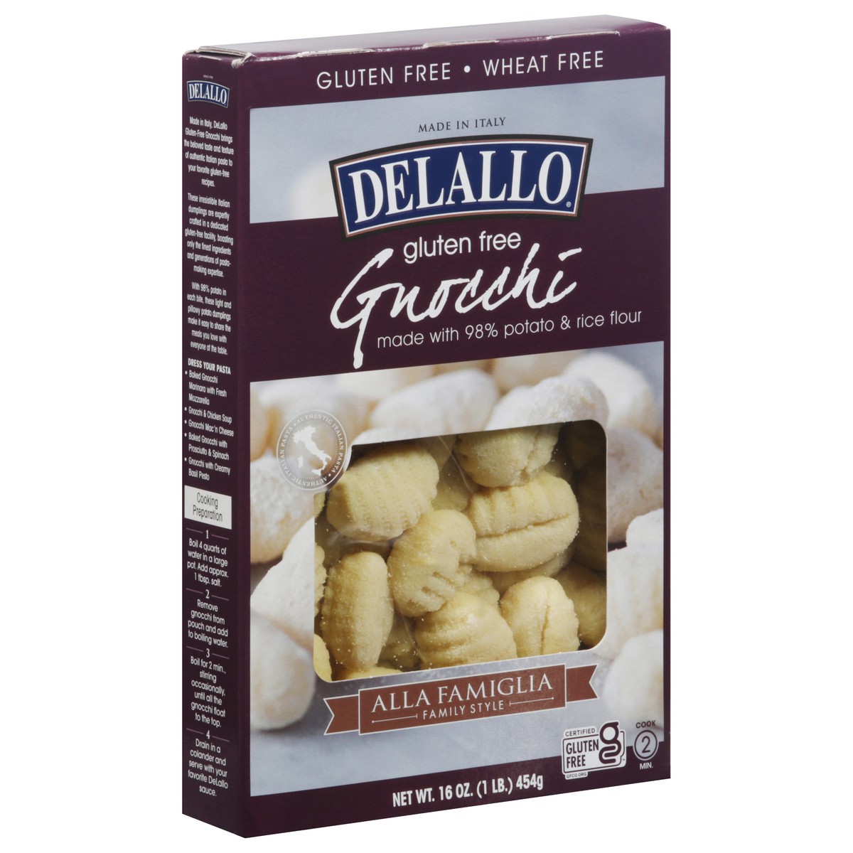 slide 2 of 9, DeLallo Gluten Free Gnocchi, 16 oz
