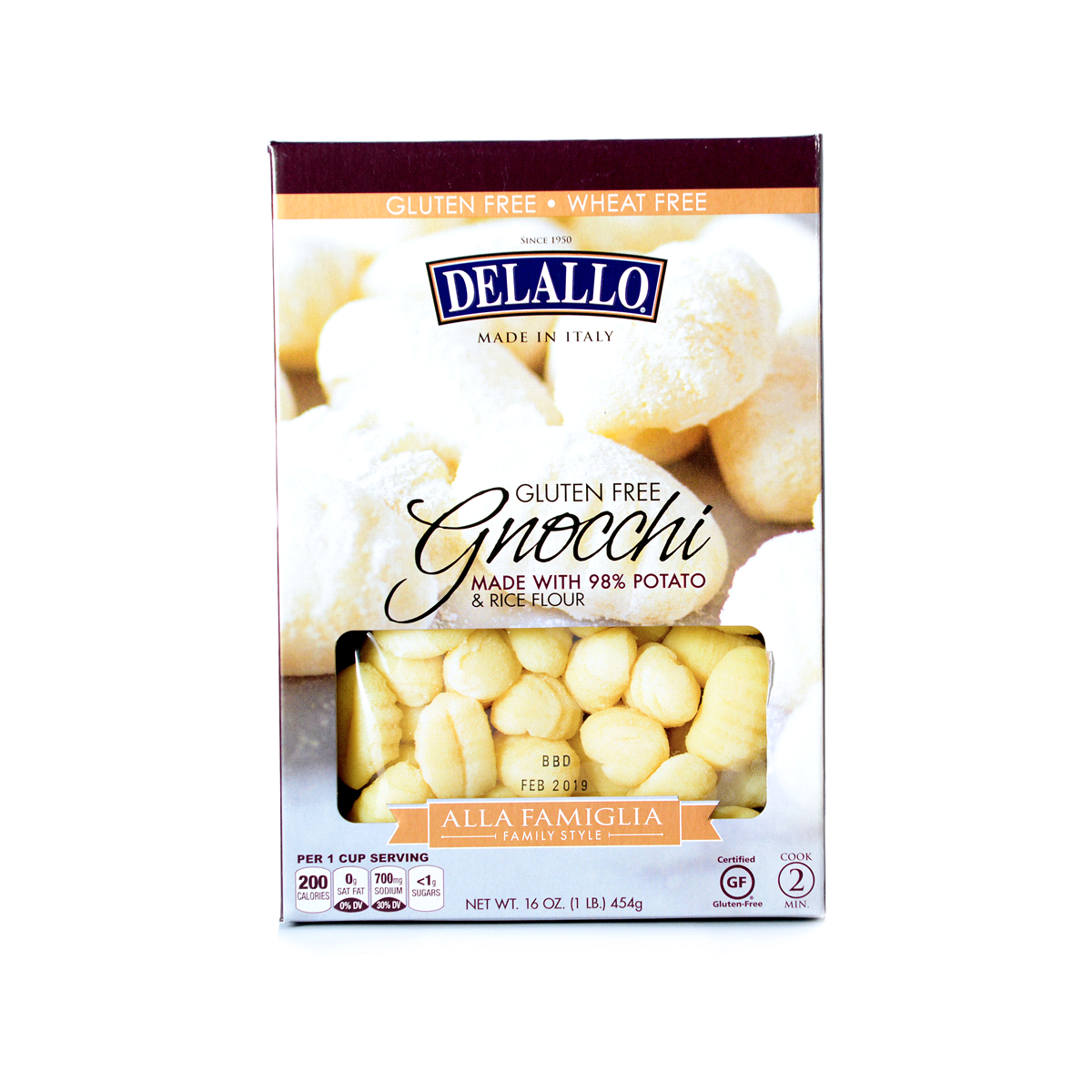 slide 1 of 1, DeLallo Gluten Free Gnocchi, 16 oz