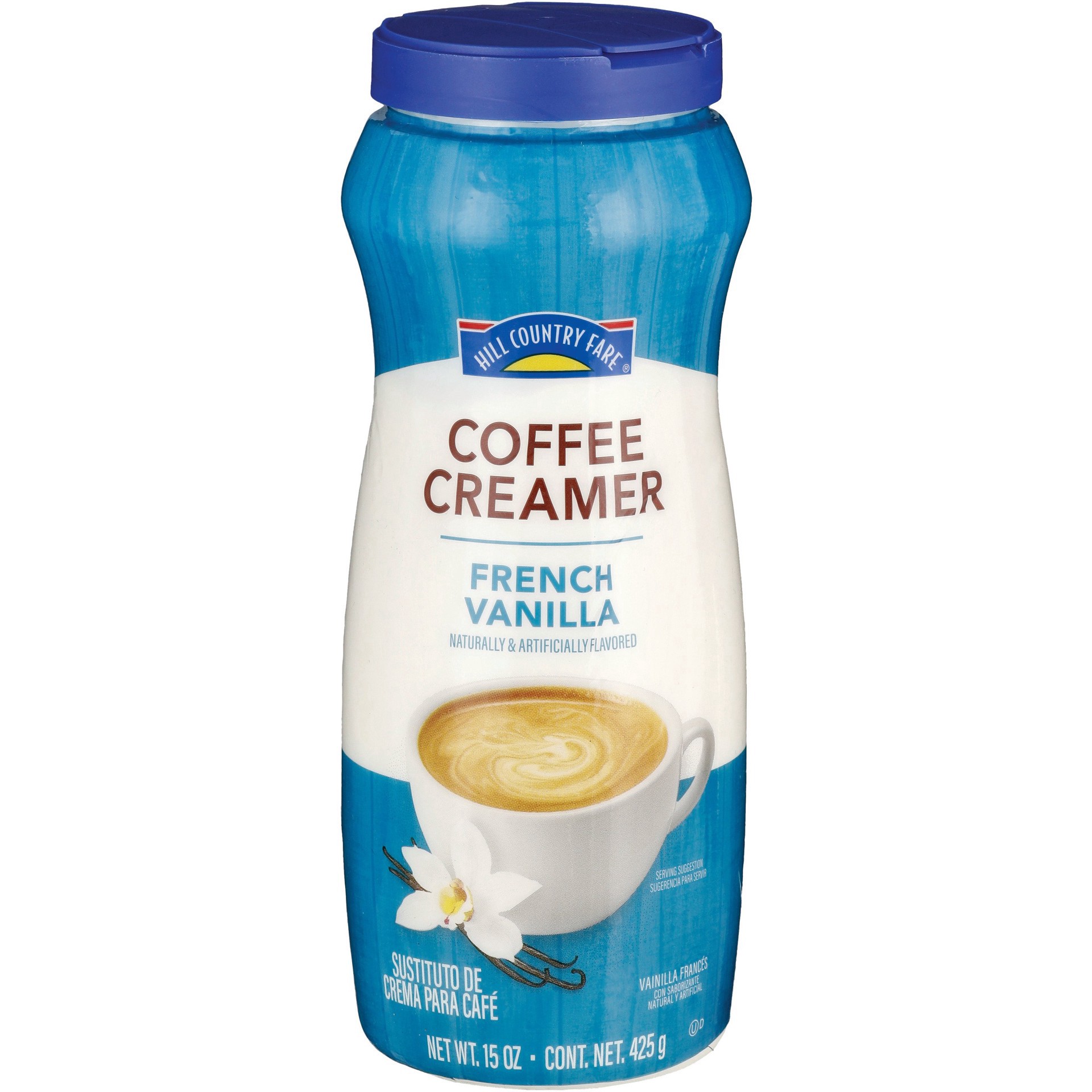 slide 1 of 1, Hill Country Fare Powdered Coffee Creamer - French Vanilla - 15 oz, 15 oz