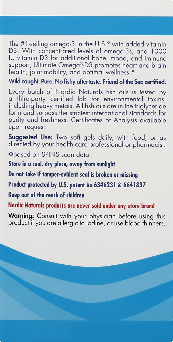 slide 10 of 13, Nordic Naturals Ultimate Omega With D3 Omega-3 + 1000 Iu D3, 120 ct