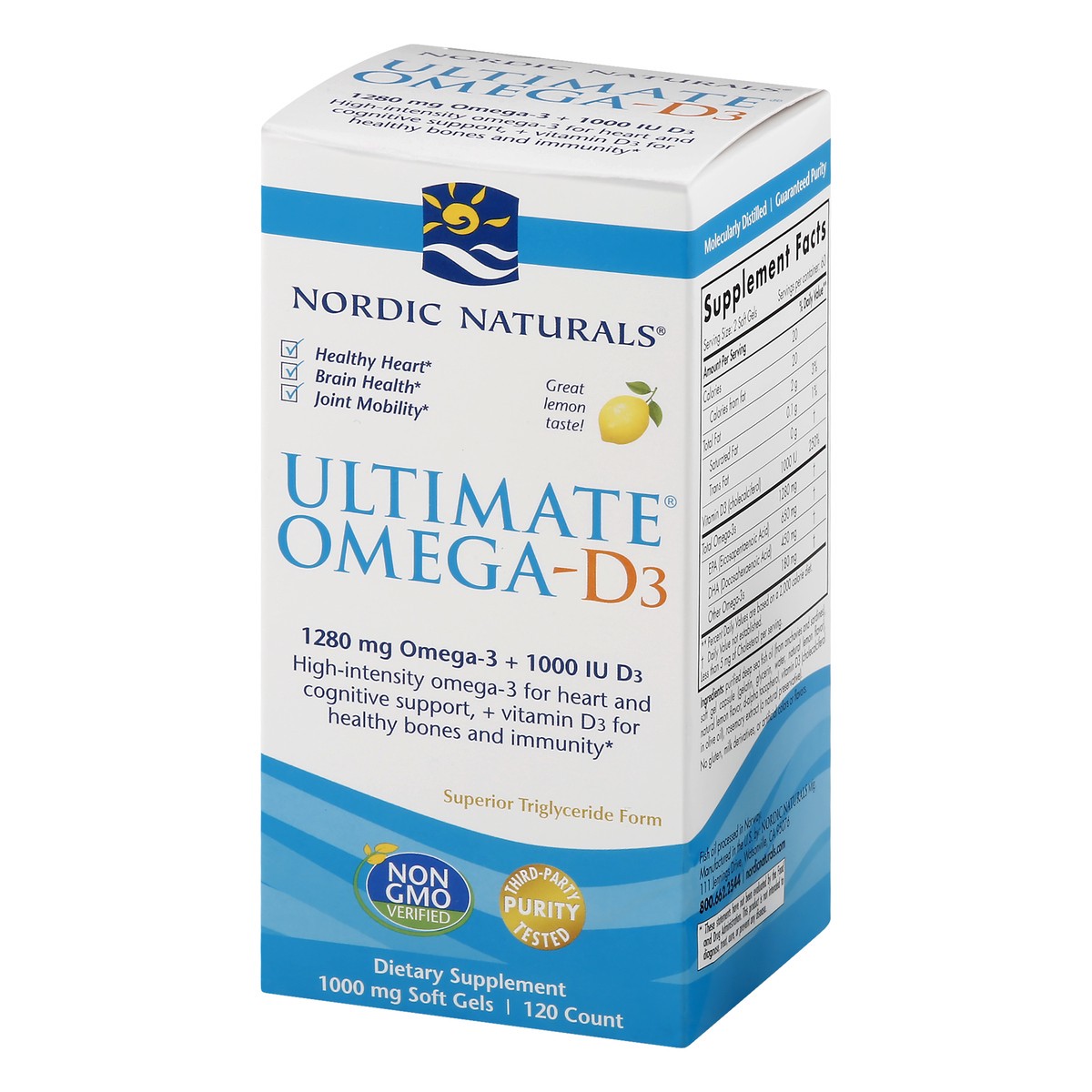 slide 7 of 13, Nordic Naturals Ultimate Omega With D3 Omega-3 + 1000 Iu D3, 120 ct