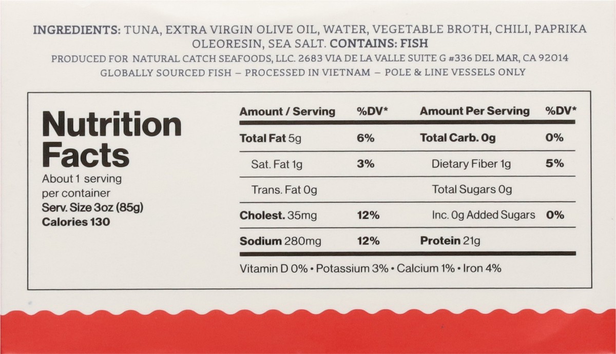 slide 6 of 13, Natural Catch Spicy Yellowfin Tuna Filets 4.4 oz, 4.4 oz