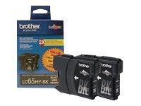 slide 2 of 2, Brother Lc65Hy-Bk, High-Yield Black Ink Cartridges, Pack Of 2, 2 ct