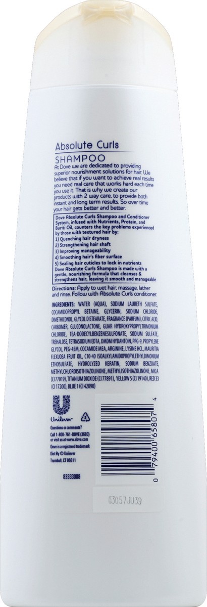 slide 7 of 7, Dove Shampoo Absolut Curls, 12 fl oz