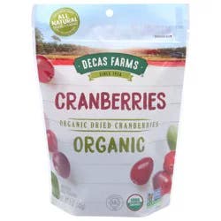 Decas Farms Dried Organic Cranberries 5 oz