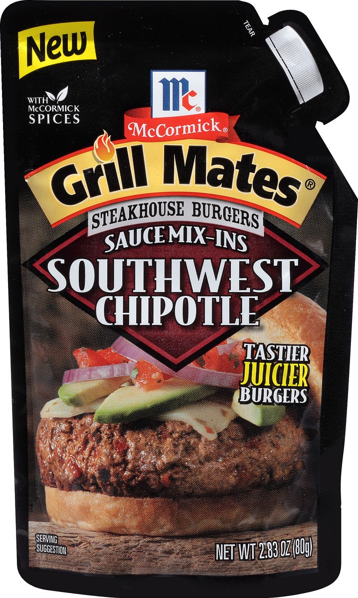 McCormick Grill Mates Southwest Chipotle Steakhouse Burgers Sauce Mix ...