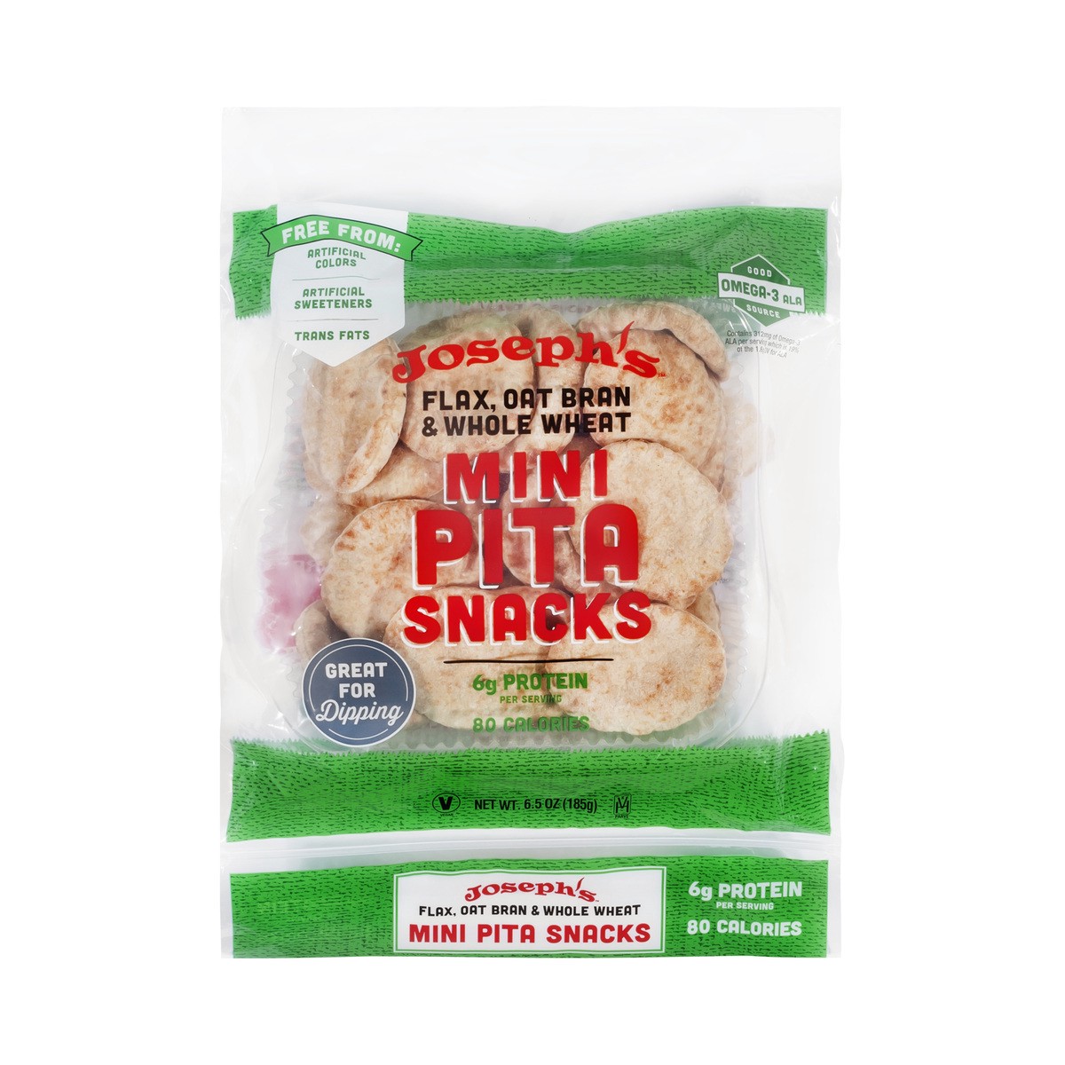 slide 7 of 9, Joseph's Mini Pita Snacks, 6 oz Bag, 6.5 oz