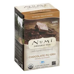 Numi Organic Chocolate Puerh Puerh Tea 16 Tea Bags