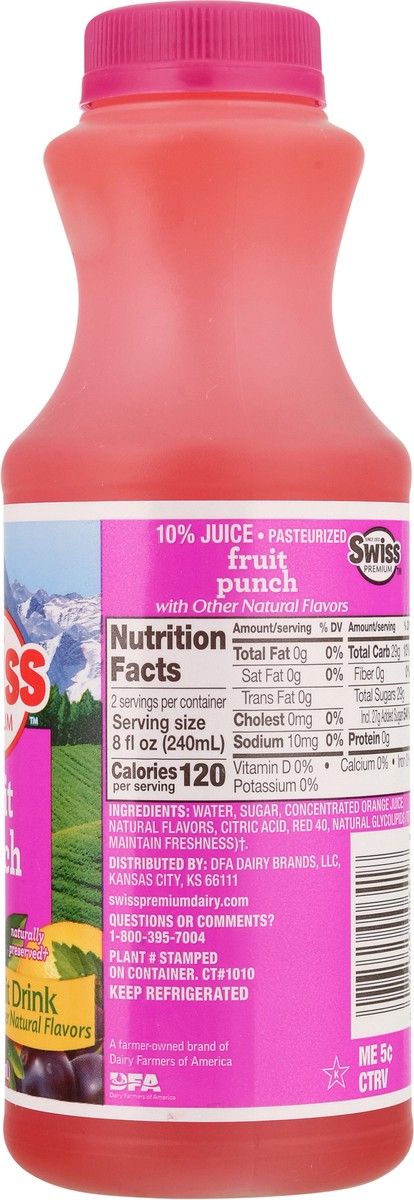 slide 5 of 13, Swiss Premium Fruit Punch Fruit Drink - 1 pint, 16 oz