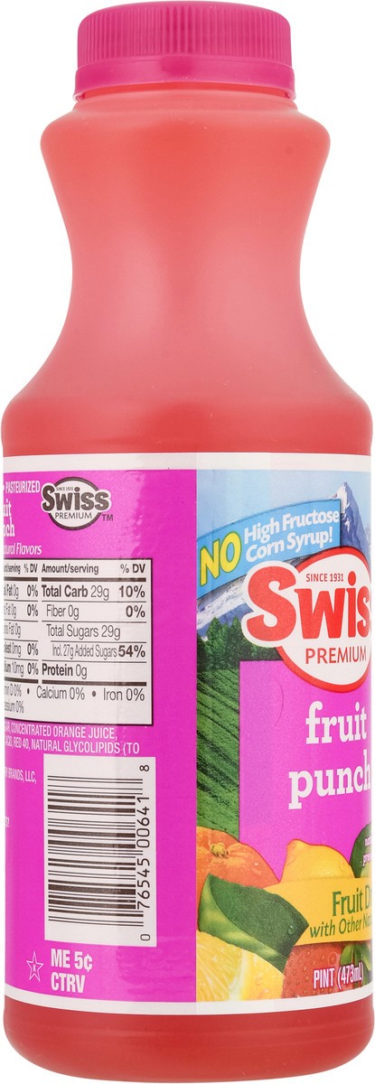 slide 11 of 13, Swiss Premium Fruit Punch Fruit Drink - 1 pint, 16 oz
