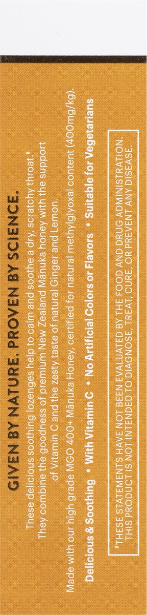 slide 7 of 9, Manuka Health Natural Ginger & Lemon Flavor Manuka Honey Lozenges 15 ea, 1 ct