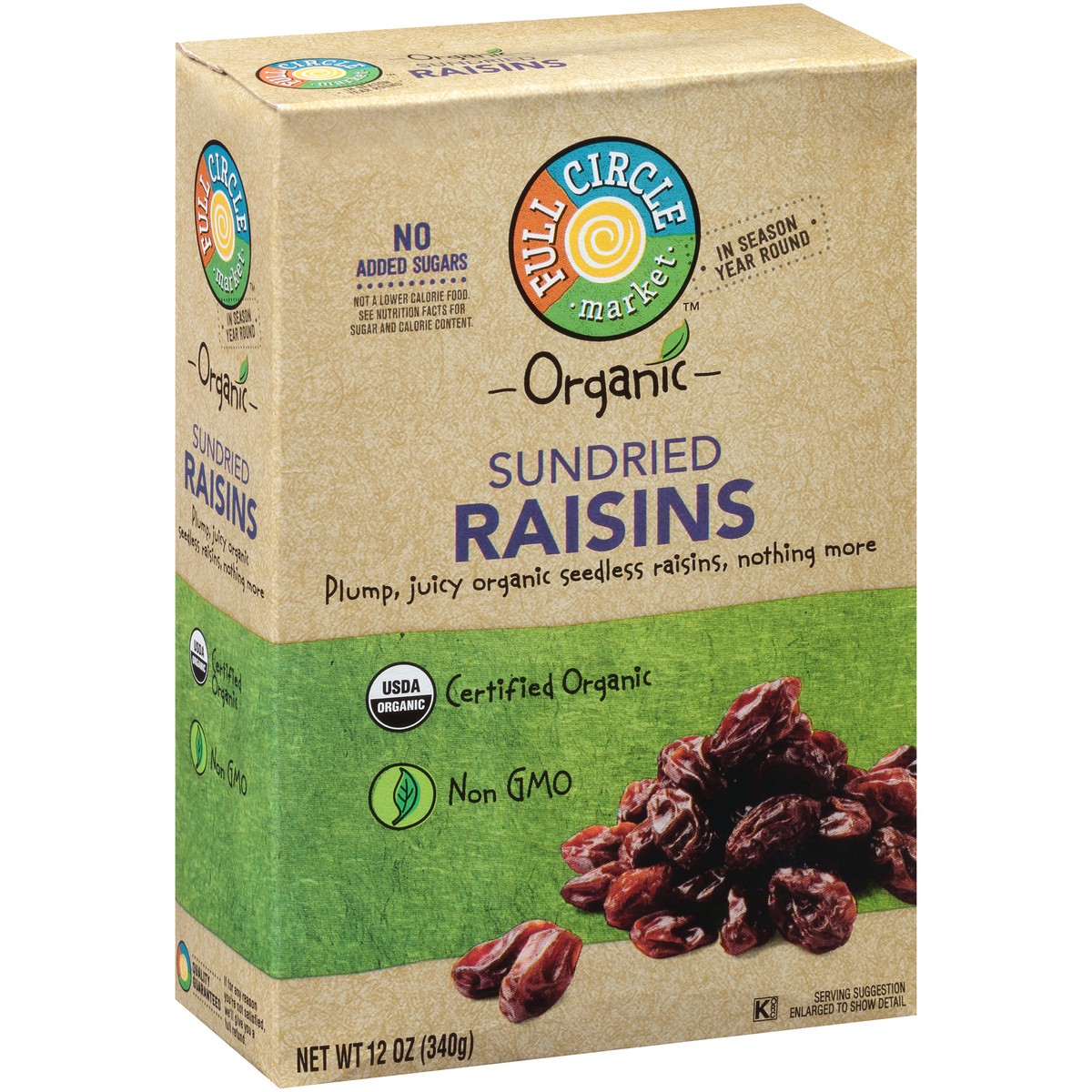slide 10 of 10, Full Circle Market Sundried Raisins, 12 oz