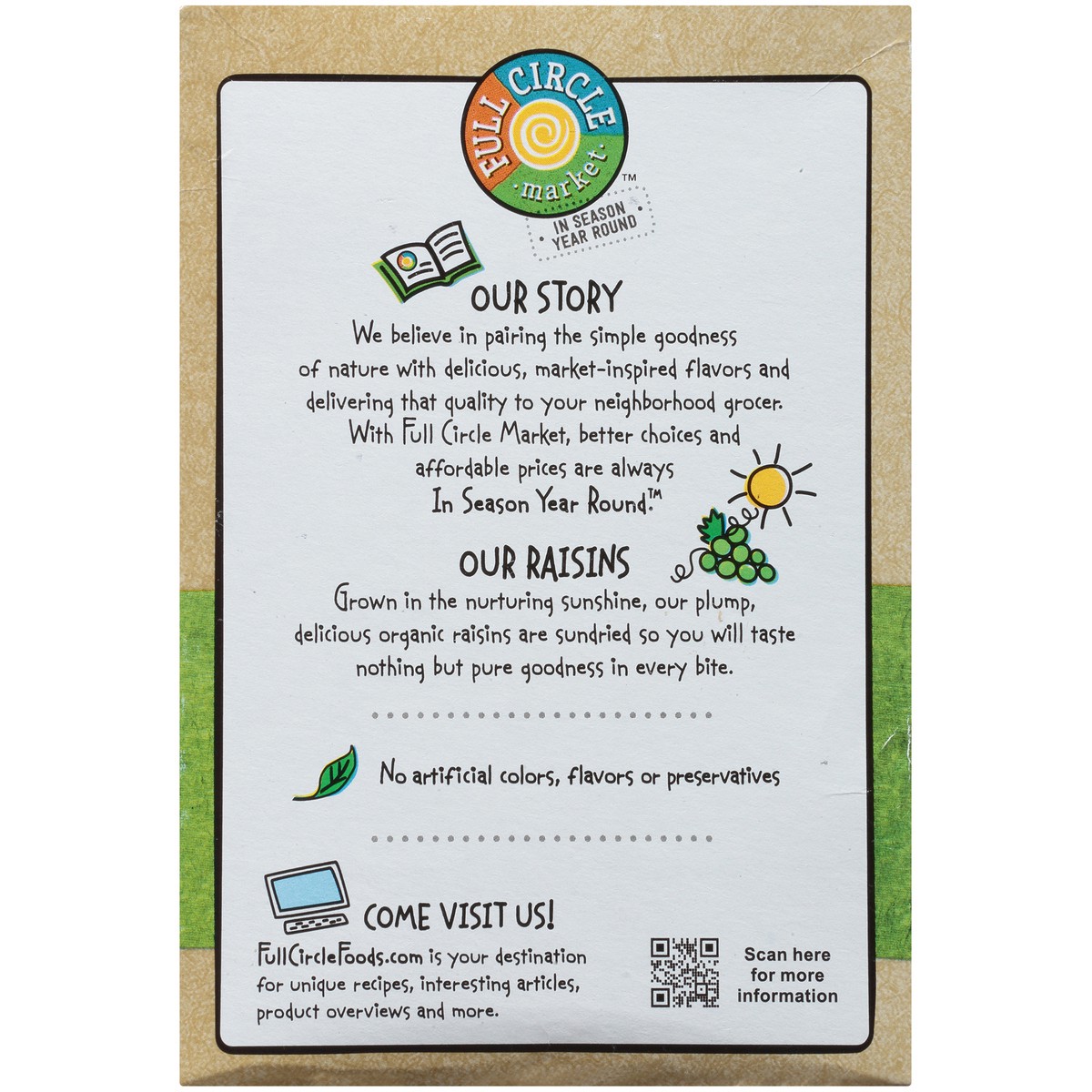 slide 3 of 10, Full Circle Market Sundried Raisins, 12 oz