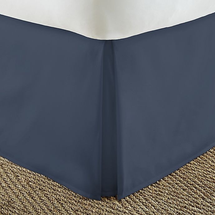 slide 1 of 1, Home Collection Pleated Full Bed Skirt - Navy, 1 ct