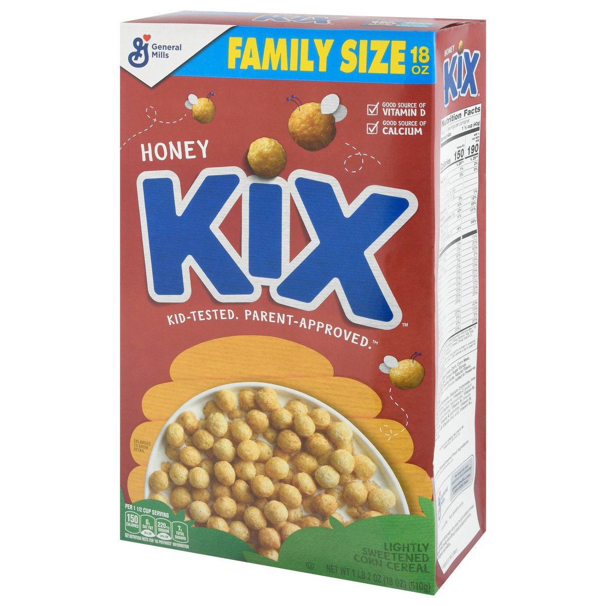 slide 2 of 10, Kix Honey Family, 18 oz