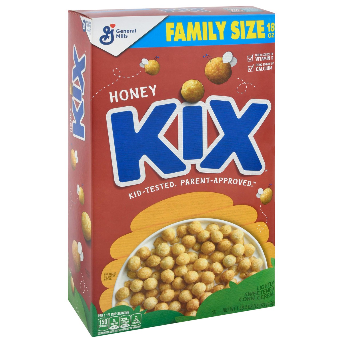 slide 10 of 10, Kix Honey Family, 18 oz