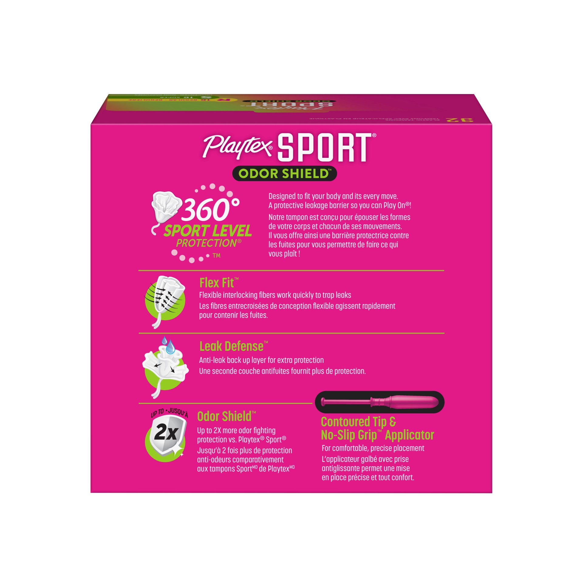 slide 3 of 3, Playtex Sport Regular/Super Unscented Plastic Tampons 32 ea, 32 ct