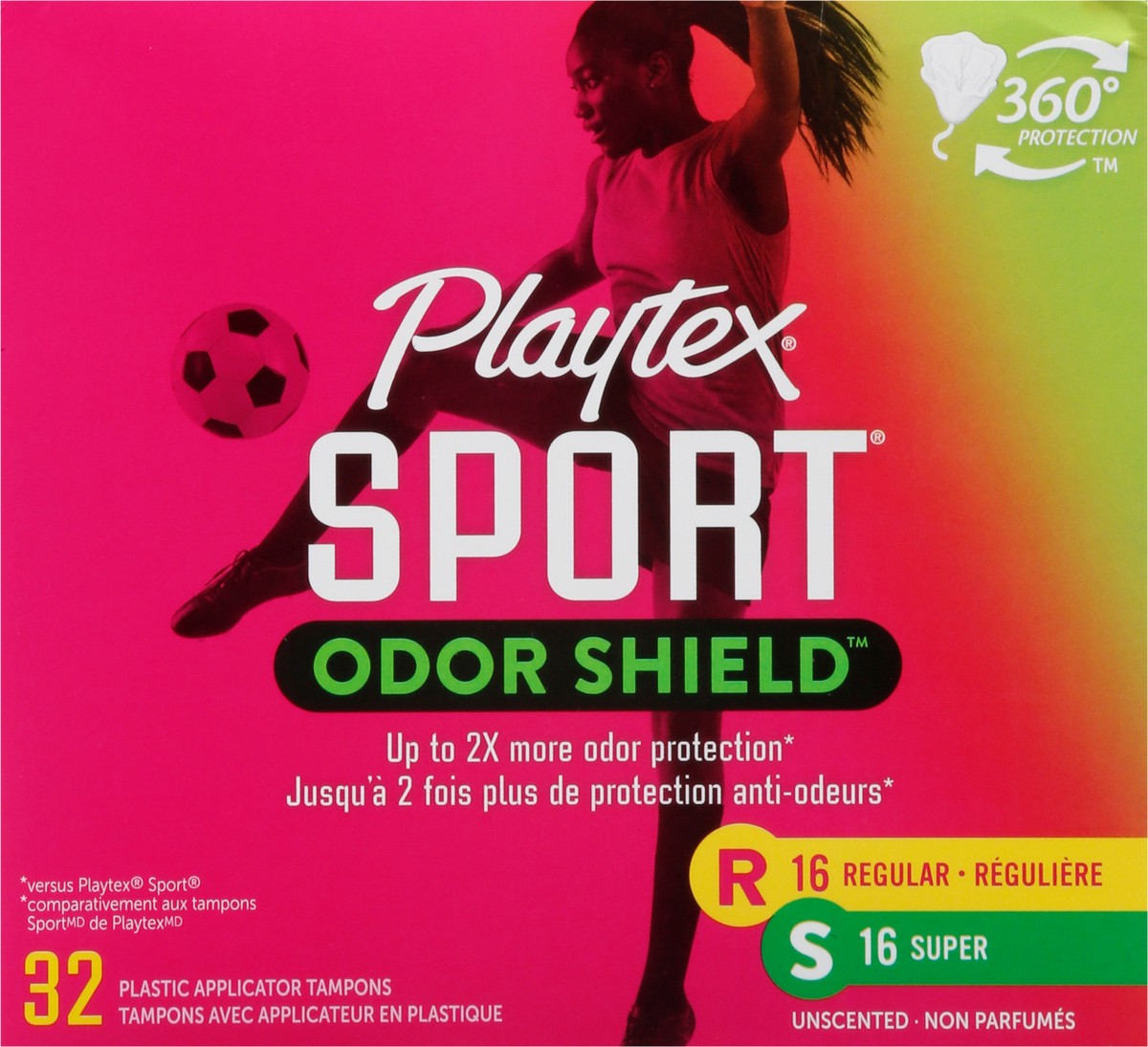 slide 1 of 3, Playtex Sport Regular/Super Unscented Plastic Tampons 32 ea, 32 ct