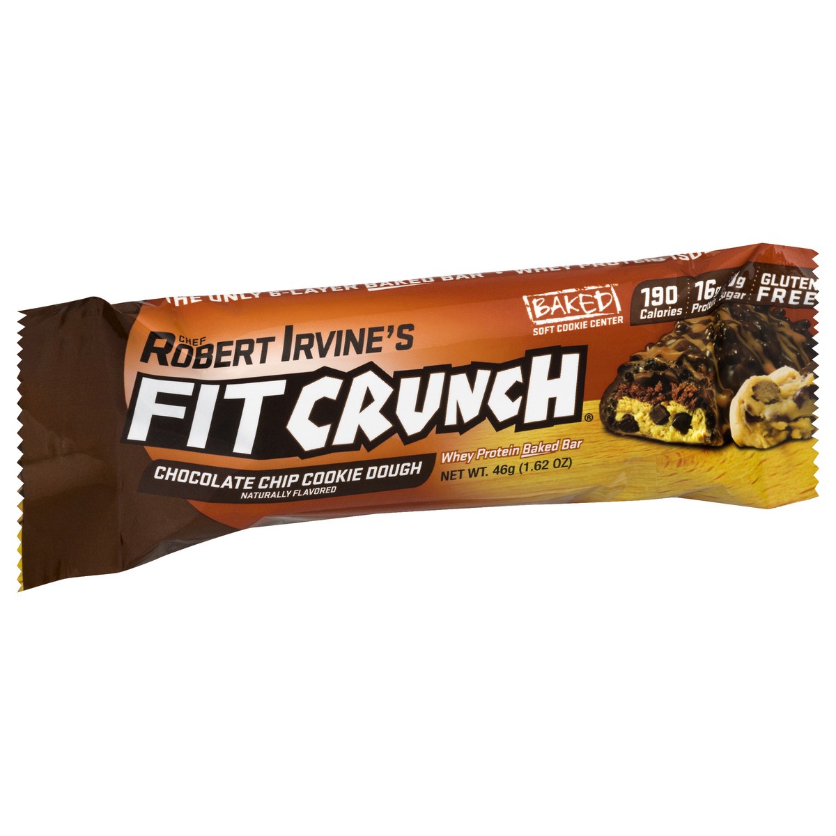 slide 8 of 12, FITCRUNCH High Protein Chocolate Chip Cookie Dough Baked Bar 1.62 oz, 46 oz