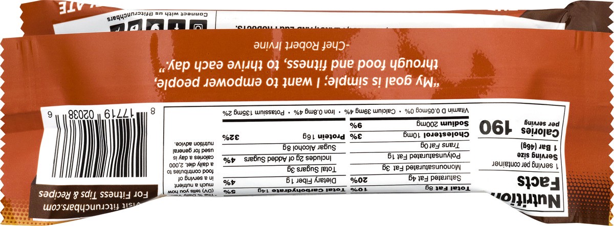 slide 6 of 12, FITCRUNCH High Protein Chocolate Chip Cookie Dough Baked Bar 1.62 oz, 46 oz
