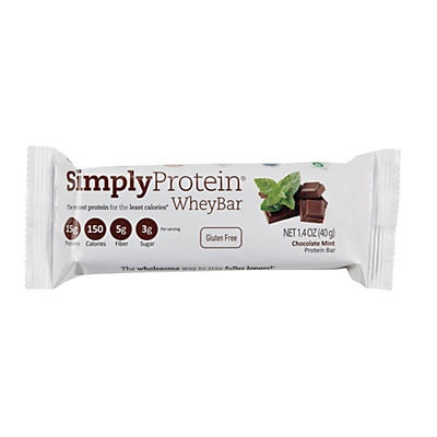 slide 1 of 1, SimplyProtein Whey Bar, Chocolate Mint, 1.4 oz