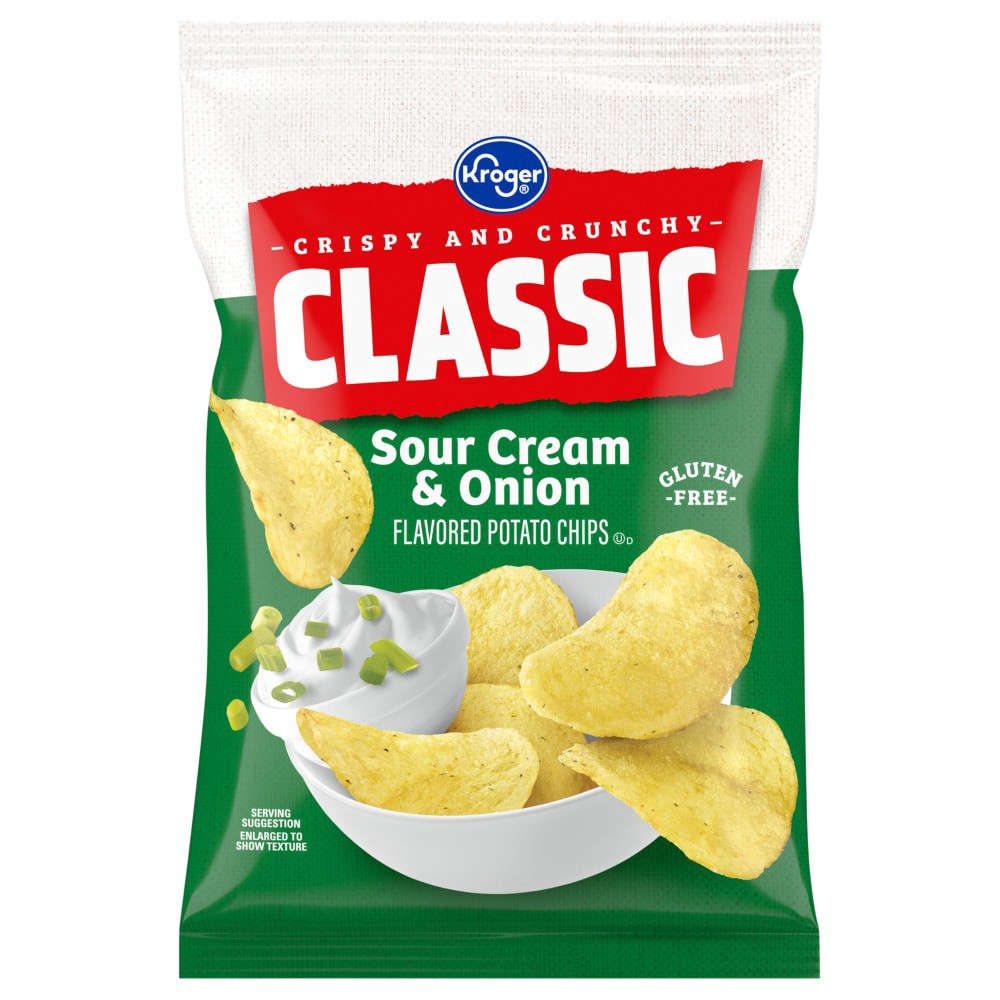 slide 1 of 1, Kroger® Sour Cream and Onion Potato Chips, 2.5 oz