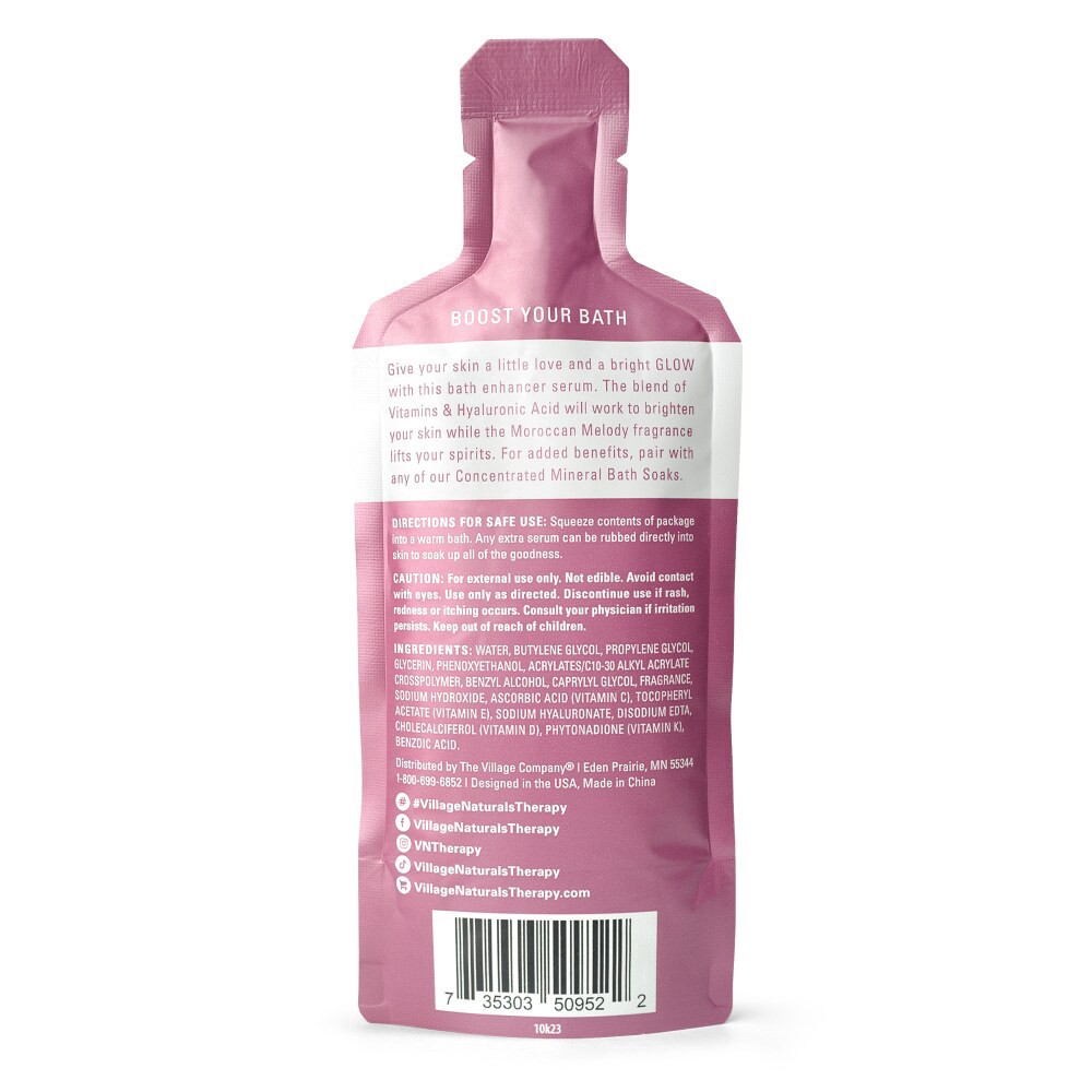 slide 4 of 6, Village Naturals Therapy Glow Bath Enhancer, 2 fl oz