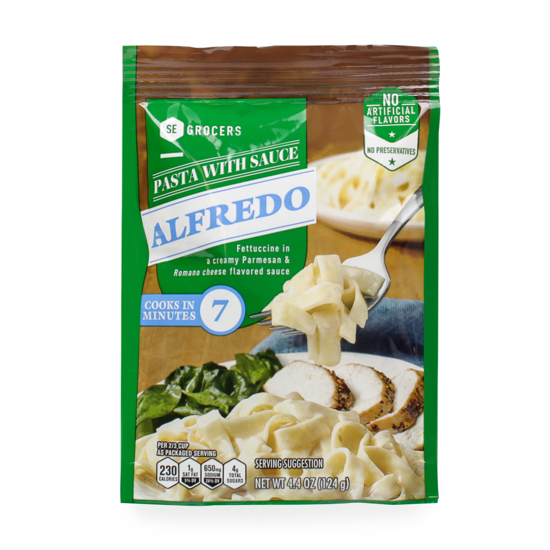 slide 1 of 1, SE Grocers Alfredo Pasta Sides, 4.4 oz