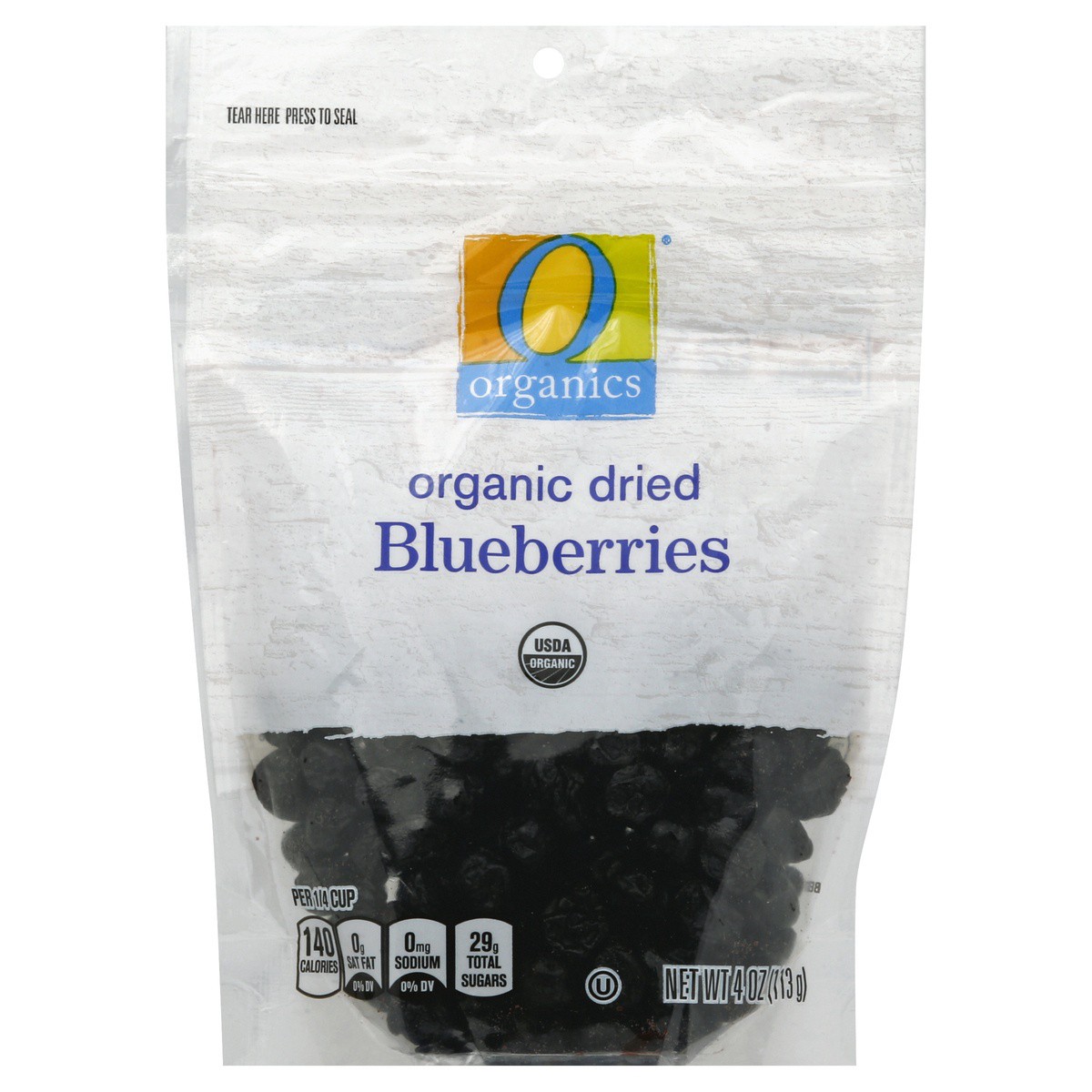 slide 1 of 2, O Organics Blueberries Dried, 4 oz