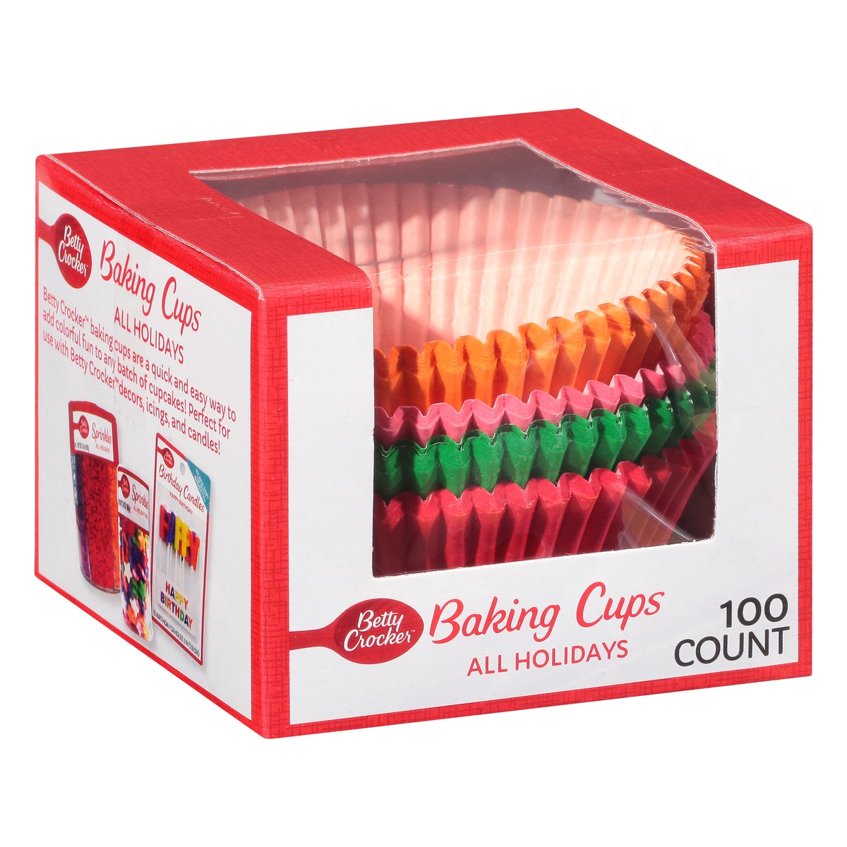 slide 4 of 9, Betty Crocker All Holidays Cupcake Liners, 100 ct