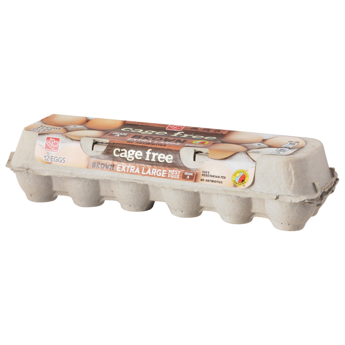 slide 6 of 9, Harris Teeter Cf Ex Lrg Brown Eggs, 12 ct
