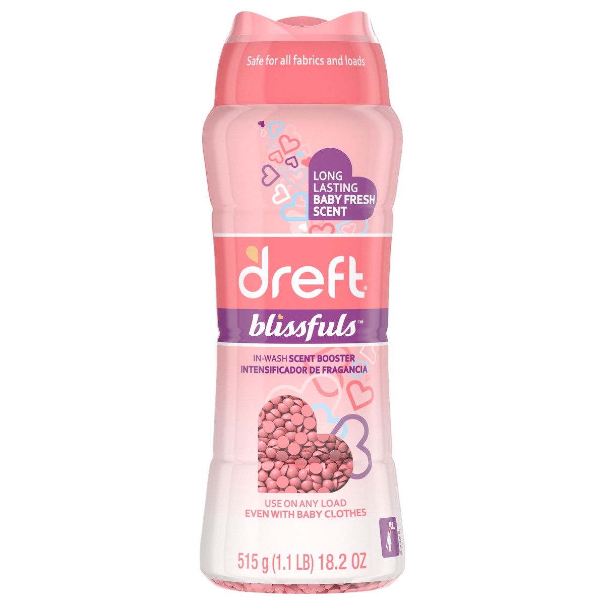 slide 1 of 7, Dreft Blissfuls In-Wash Scent Booster Beads, Baby Fresh Scent, 18.2 oz, 1.1 lb