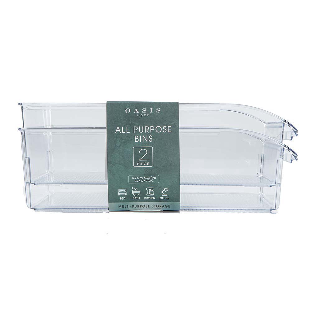 slide 1 of 1, Oasis Home All Purpose Bins, 2 ct