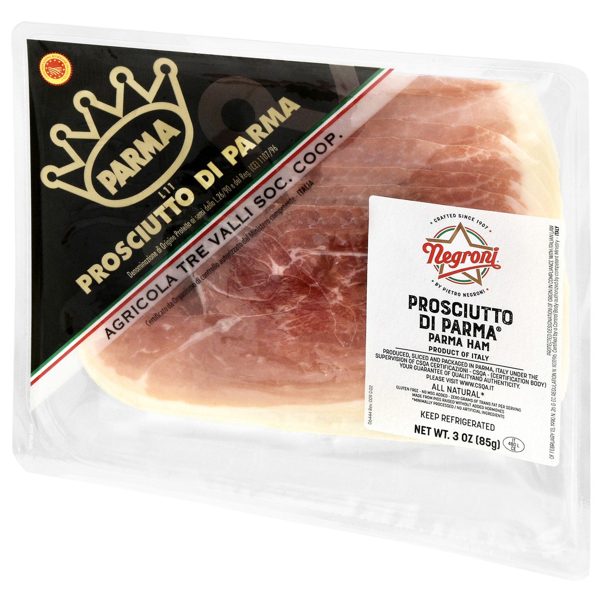 slide 4 of 4, Negroni Prosciutto Di Parma Sliced - 3 OZ, 3 oz