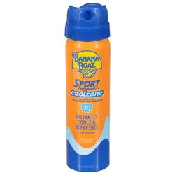 Banana Boat CoolZone SPF 30 Sport Performance Clear Sunscreen Spray 1.8 oz