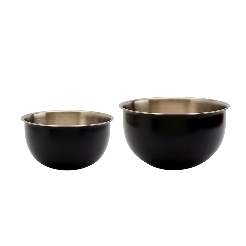 slide 1 of 1, Tabletops Gallery Stainless Steel Mixing Bowl Set - Black, 2 ct