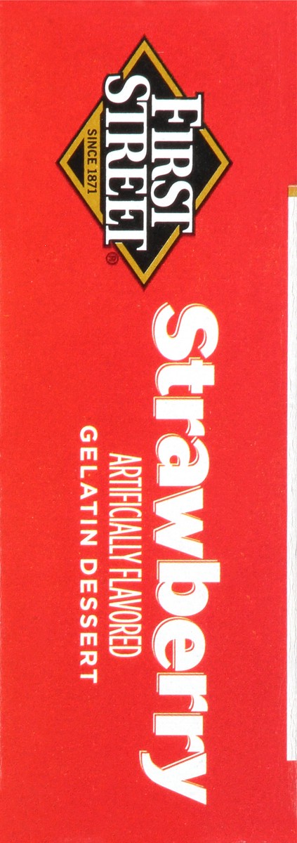 slide 9 of 12, First Street Strawberry Gelatin, 6 oz
