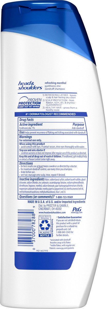 slide 3 of 3, Head & Shoulders Refreshing Menthol Anti-Dandruff Shampoo, 21.9 fl oz, 21.9 oz