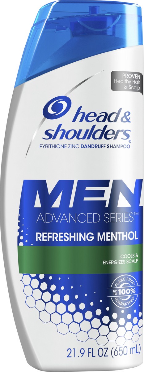 slide 2 of 3, Head & Shoulders Refreshing Menthol Anti-Dandruff Shampoo, 21.9 fl oz, 21.9 oz