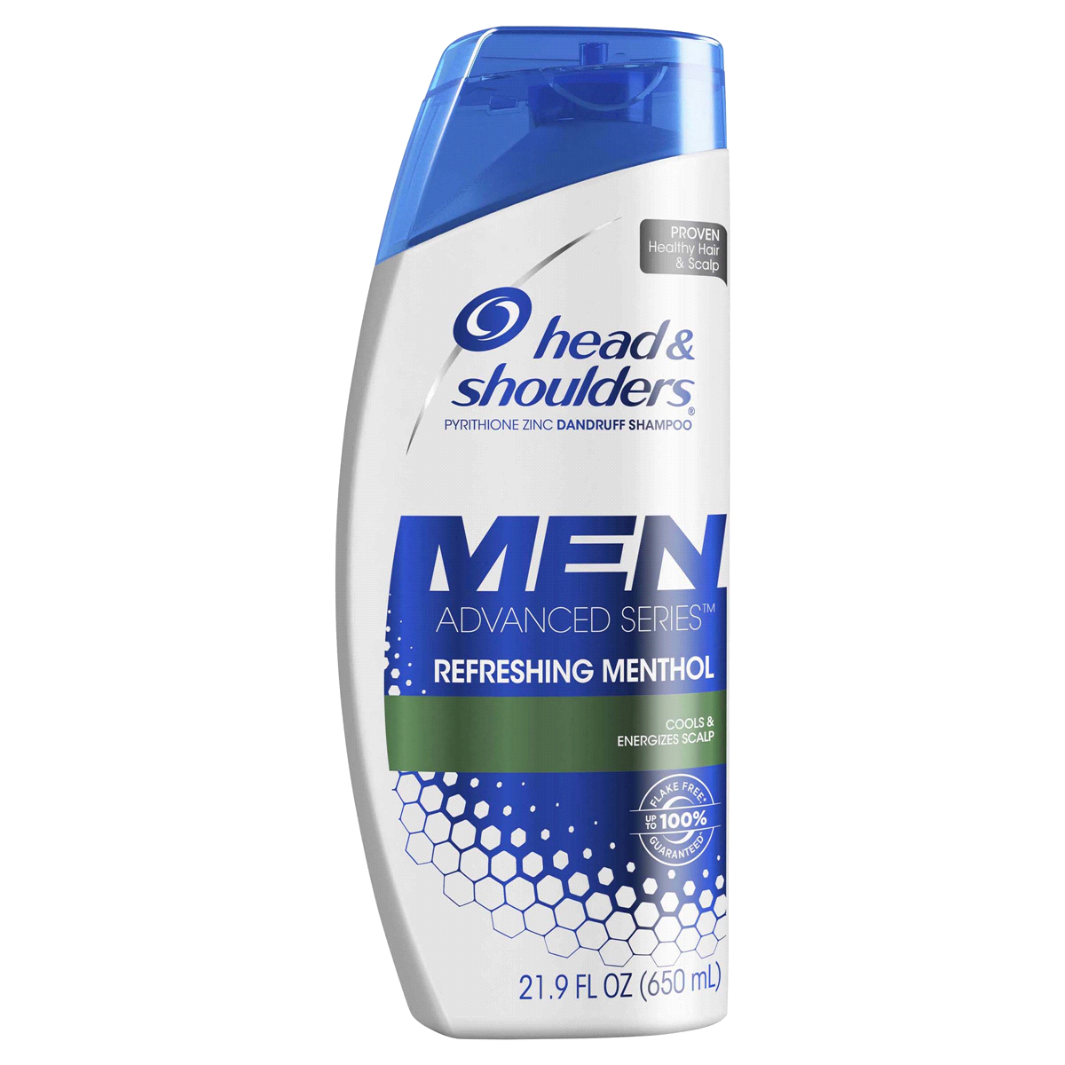 slide 1 of 1, Head & Shoulders Men Advanced Refreshing Menthol Dandruff Shampoo, 21.9 oz