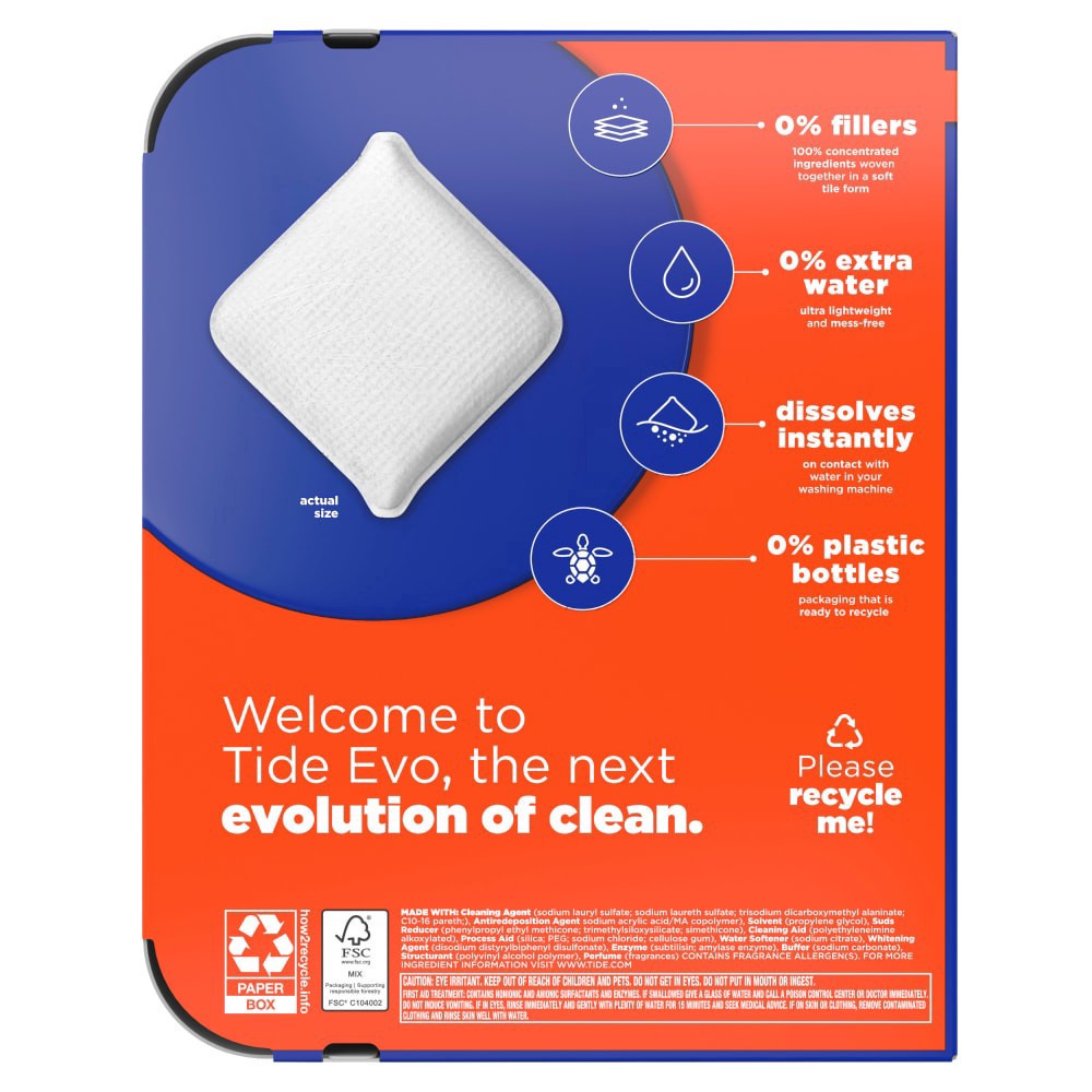 slide 3 of 6, Tide Medium Load Fiber Tiles Spring Blast Detergent 44 ea, 44 ct