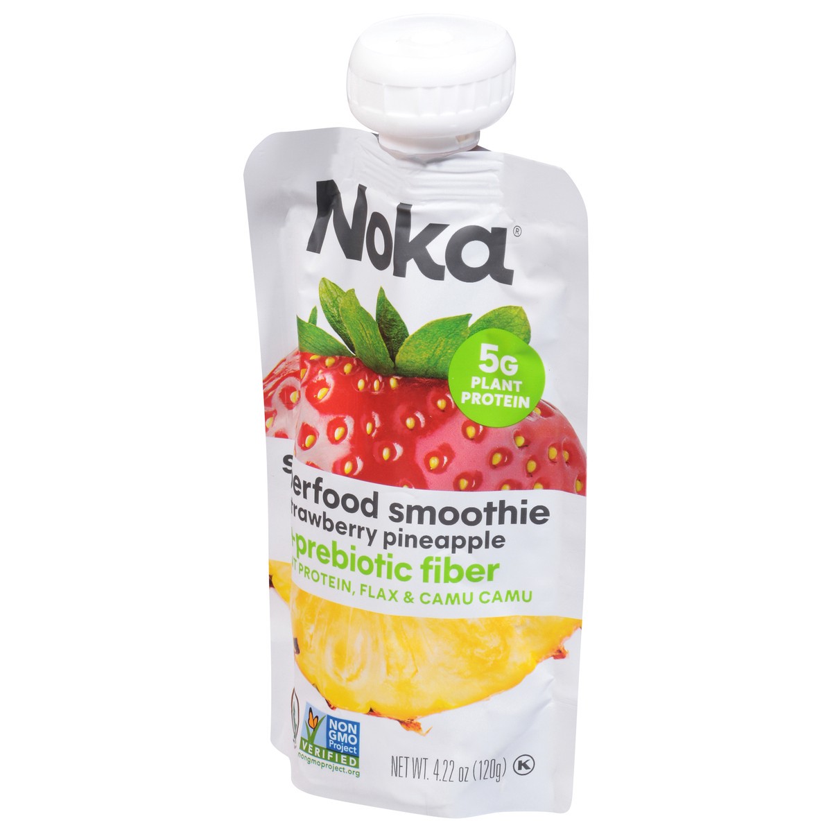 slide 5 of 9, NOKA Smoothie Org Straw Pineap, 4.22 oz