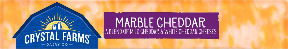 slide 7 of 8, Crystal Farms Marble Cheddar Cheese Block, 7 oz, 7 oz