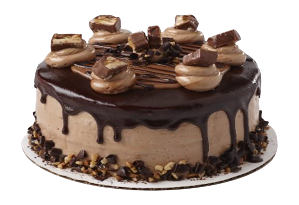 slide 1 of 1, Snickers Bar Cake Double Layer 7 Inch, 27 oz