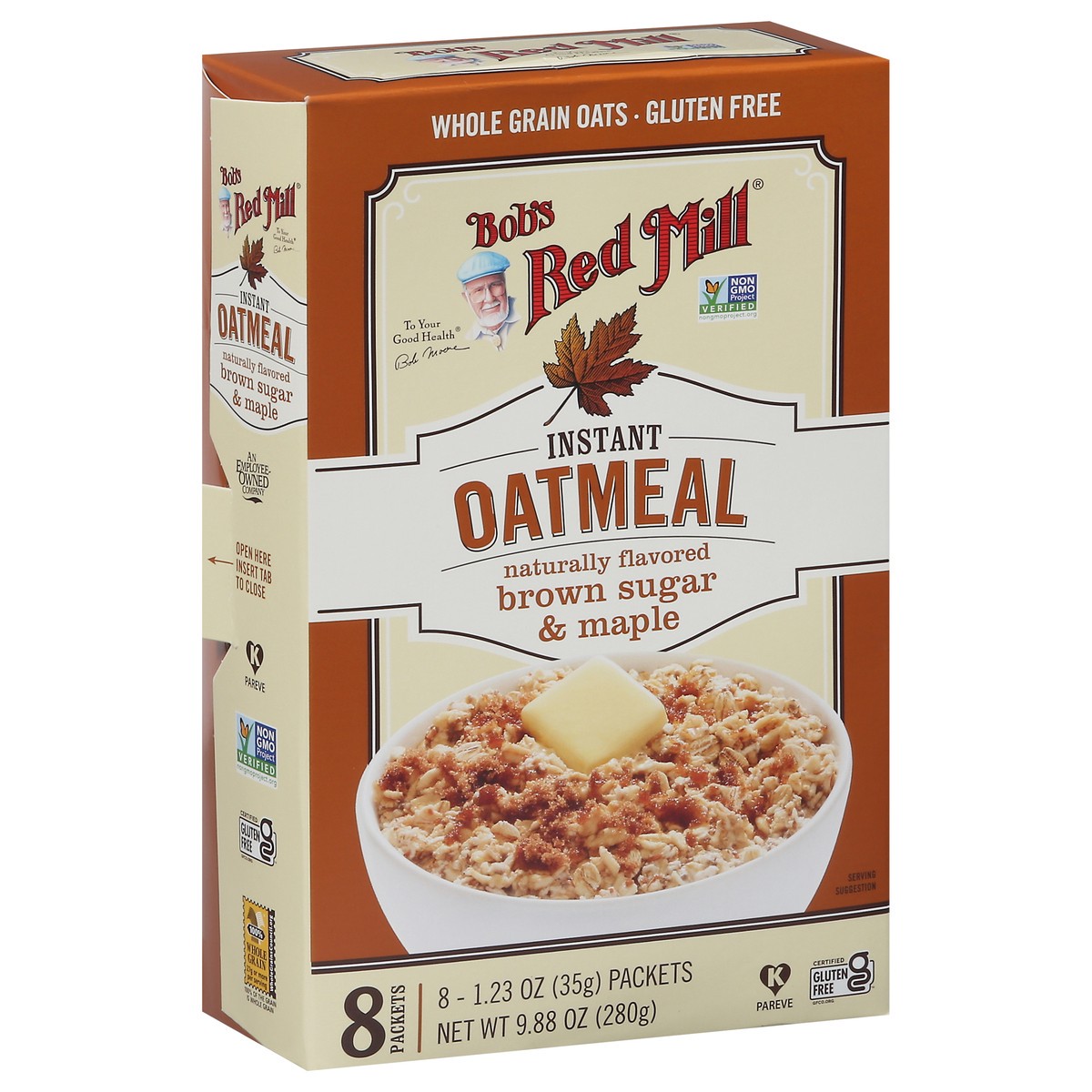slide 5 of 9, Bob's Red Mill Instant Brown Sugar & Maple Oatmeal - 8 ct, 8 ct