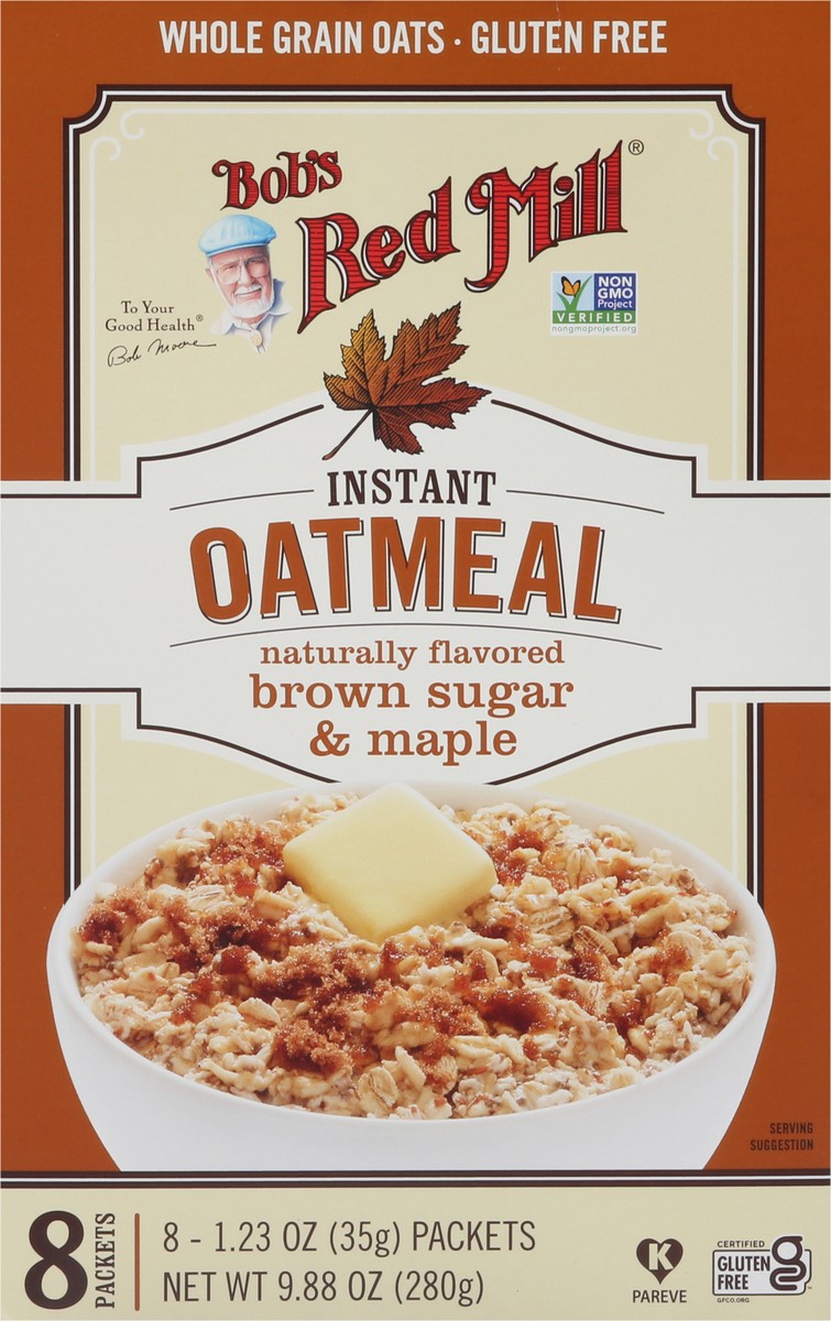 slide 8 of 9, Bob's Red Mill Instant Brown Sugar & Maple Oatmeal - 8 ct, 8 ct