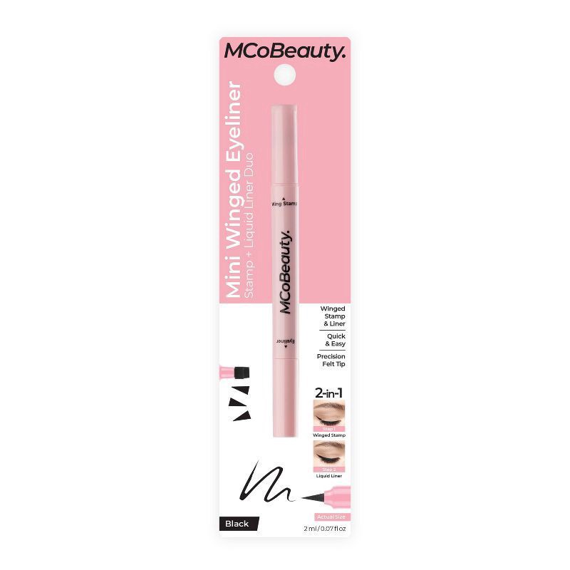 slide 4 of 9, MCoBeauty Mini Winged Eyeliner - Black - 0.07oz, 0.07 oz