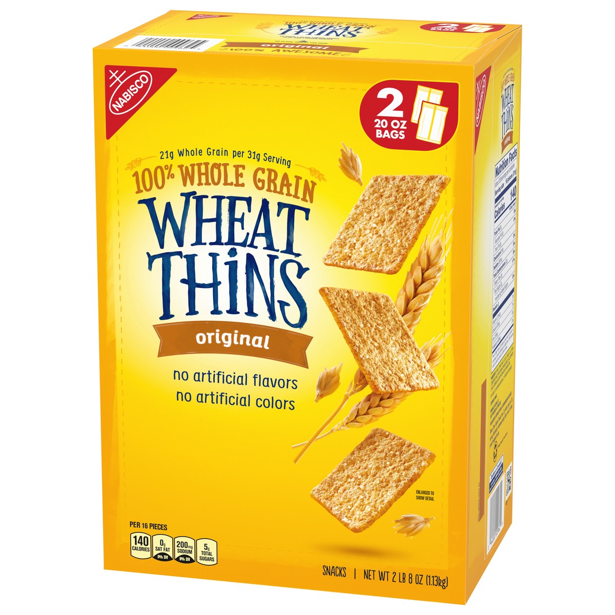 slide 9 of 13, Wheat Thins Original Whole Grain Wheat Crackers, 40 oz, 40 oz